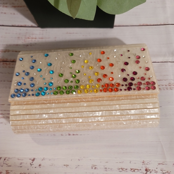 Crystal Embellished Party Clutch KURT GEIGER LONDON - Picture 5 of 13